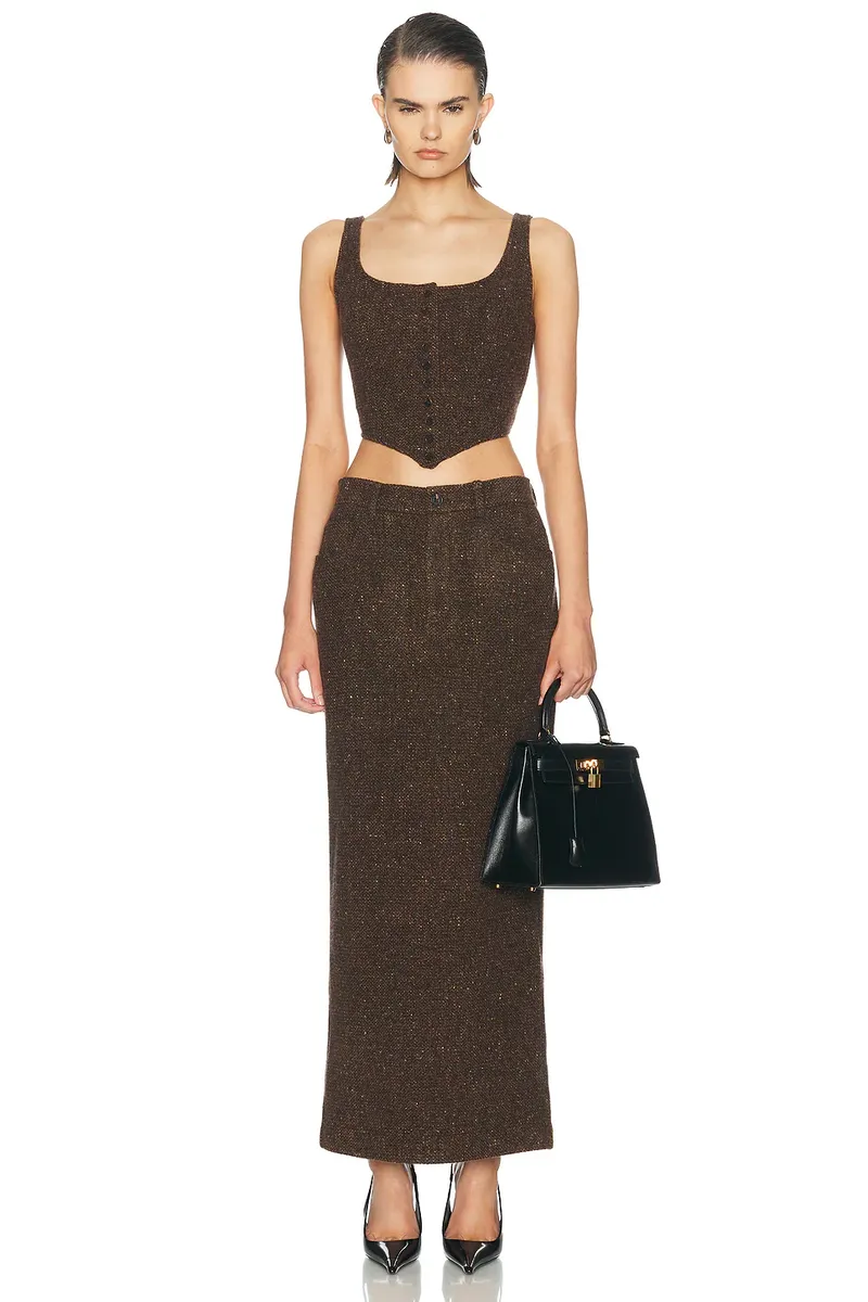 Ralph Lauren Collection Textured Tweed Sleeveless Blouse | Thumbnail 4 Ralph Lauren Collection Textured Tweed Sleeveless Blouse | Thumbnail 4