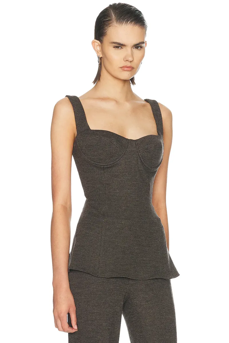 Ralph Lauren Collection Tick Weave Jersey Sleeveless Tank Top | Thumbnail 2 Ralph Lauren Collection Tick Weave Jersey Sleeveless Tank Top | Thumbnail 2