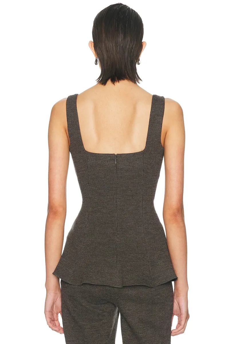 Ralph Lauren Collection Tick Weave Jersey Sleeveless Tank Top | Thumbnail 3 Ralph Lauren Collection Tick Weave Jersey Sleeveless Tank Top | Thumbnail 3