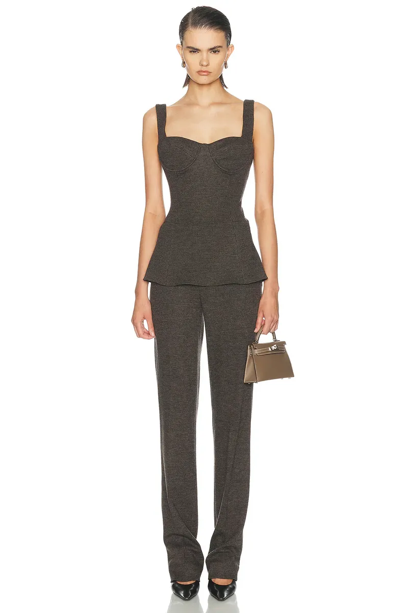 Ralph Lauren Collection Tick Weave Jersey Sleeveless Tank Top | Thumbnail 4 Ralph Lauren Collection Tick Weave Jersey Sleeveless Tank Top | Thumbnail 4
