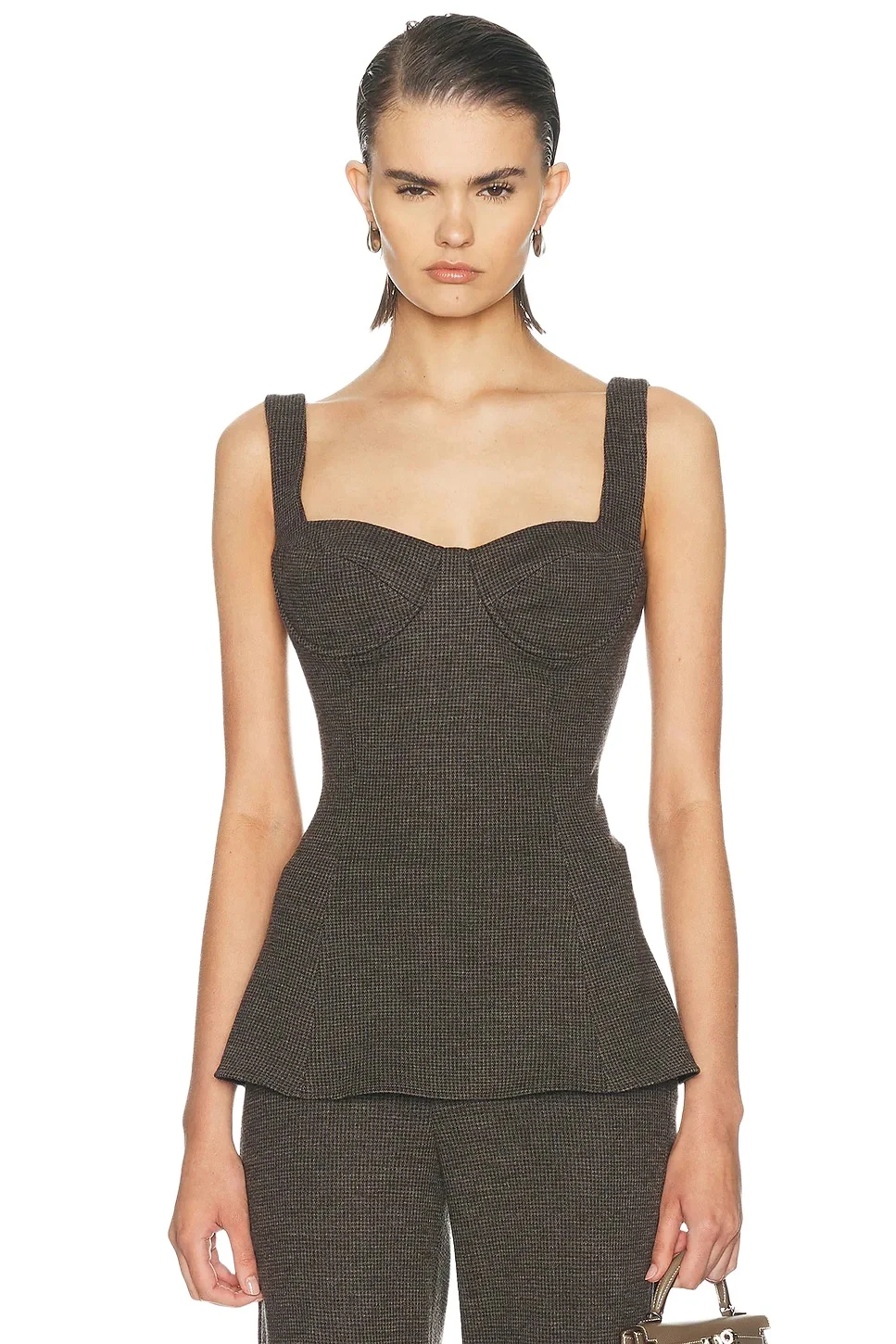 Ralph Lauren Collection Tick Weave Jersey Sleeveless Tank Top