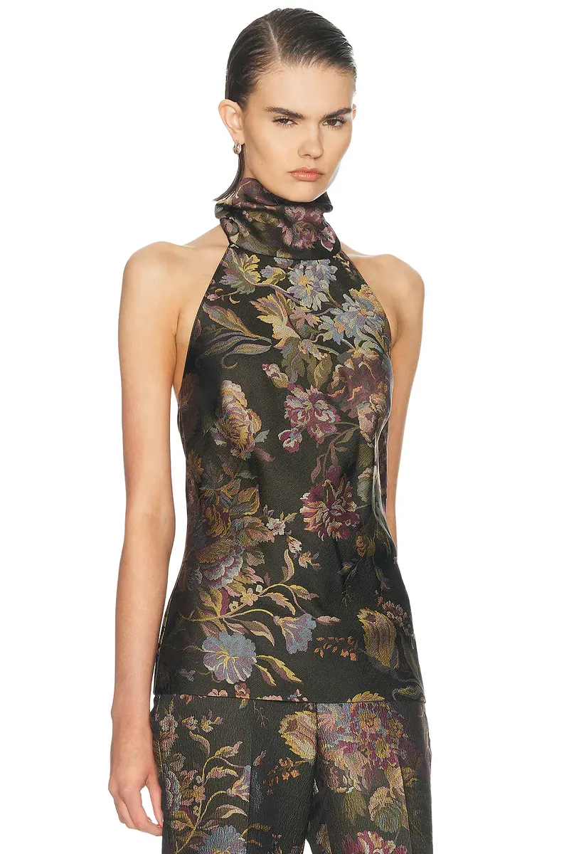 Ralph Lauren Collection Fluid Tapestry Sleeveless Blouse | Thumbnail 2