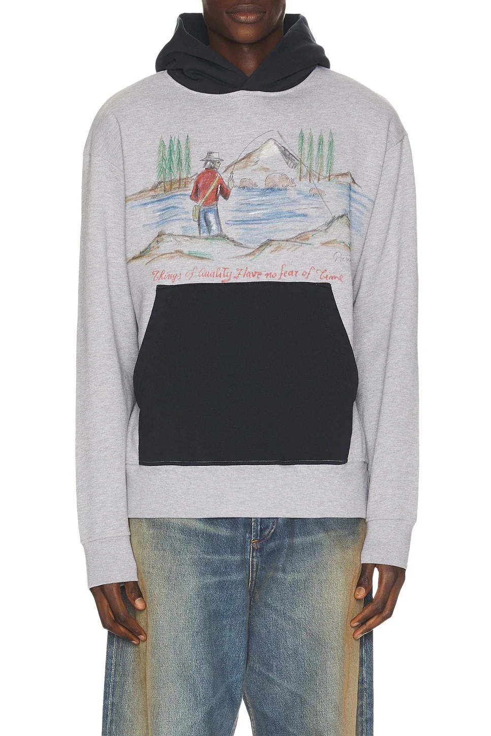 Bicolor Hand Pain Fishing Hoodie