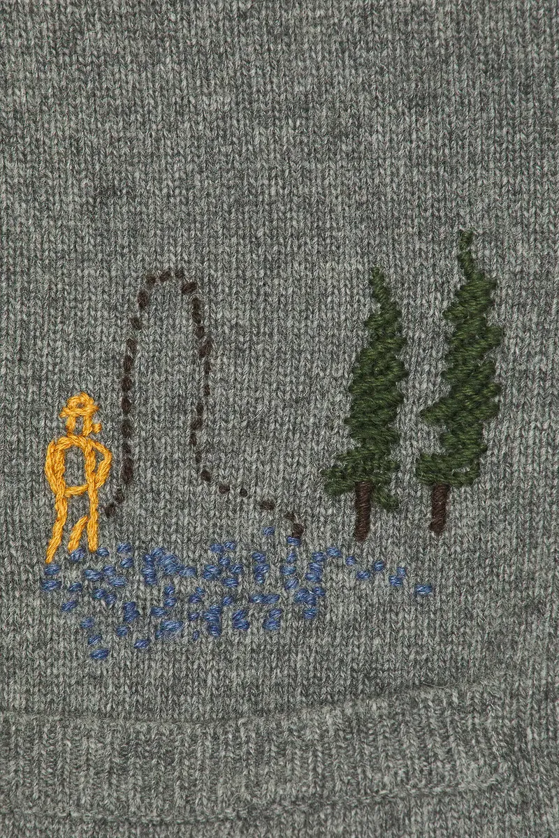 President's P's Wool Hand Embroidery Cardigan Sweater | Thumbnail 5