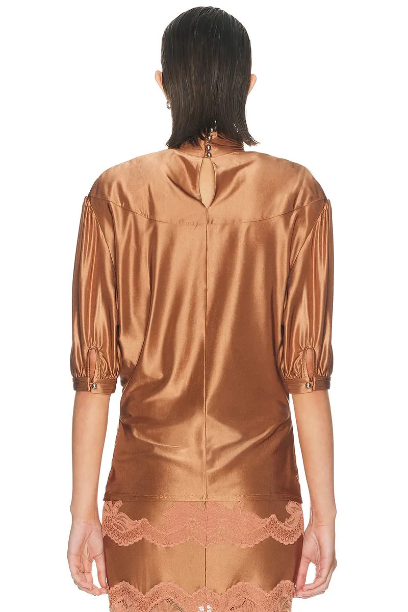 Rabanne Turtleneck Short Sleeve Top | Thumbnail 3 Rabanne Turtleneck Short Sleeve Top | Thumbnail 3