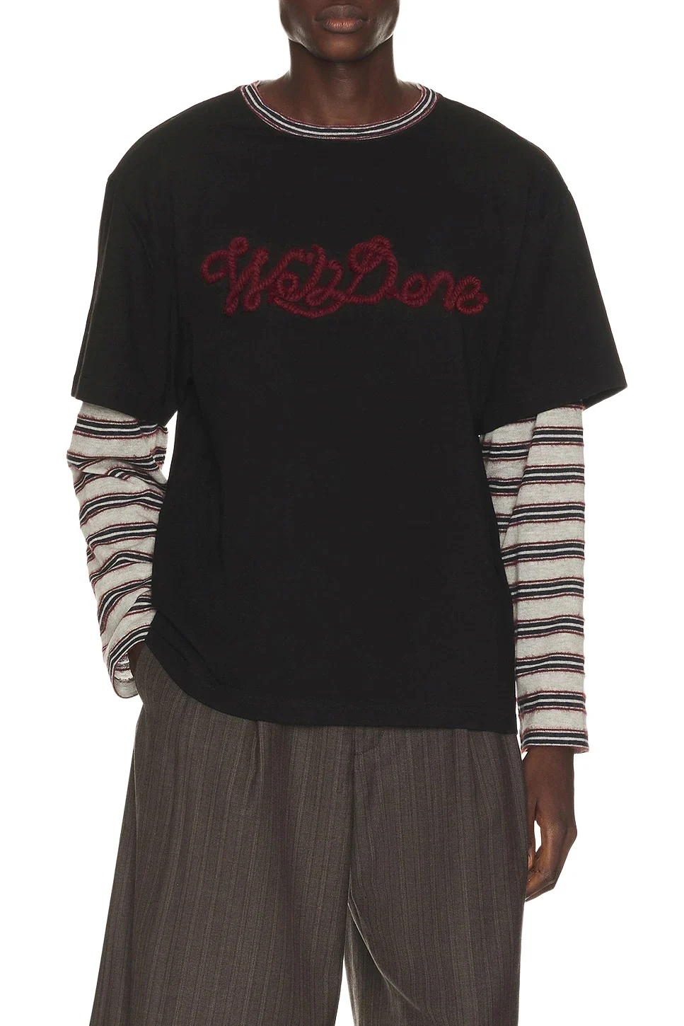 We11Done Rope Embroidered Long Sleeve T-Shirt
