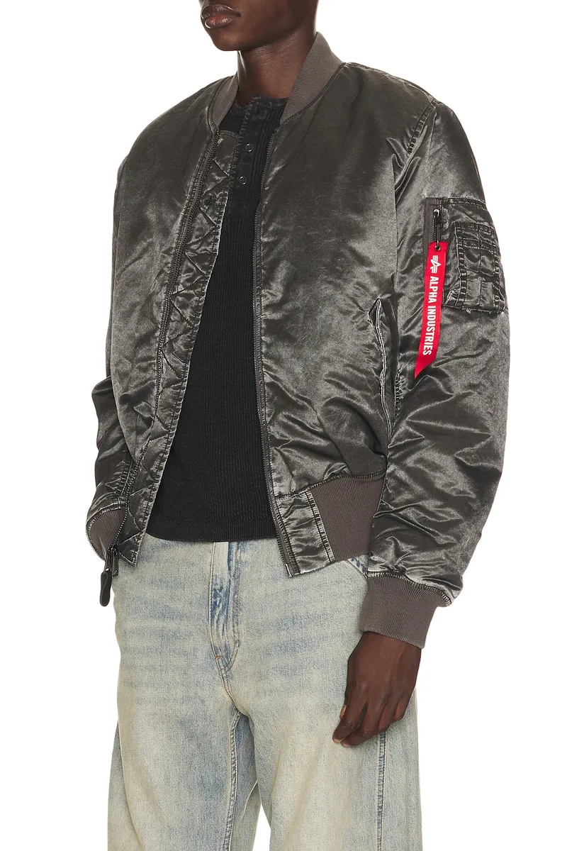 Alpha Industries MA-1 Heritage Fit Battlewash Flight Jacket | Thumbnail 2 Alpha Industries MA-1 Heritage Fit Battlewash Flight Jacket | Thumbnail 2