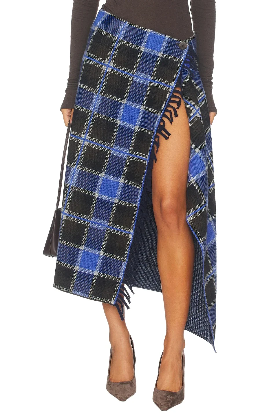 Guest In Residence Tartan Wrap Skirt