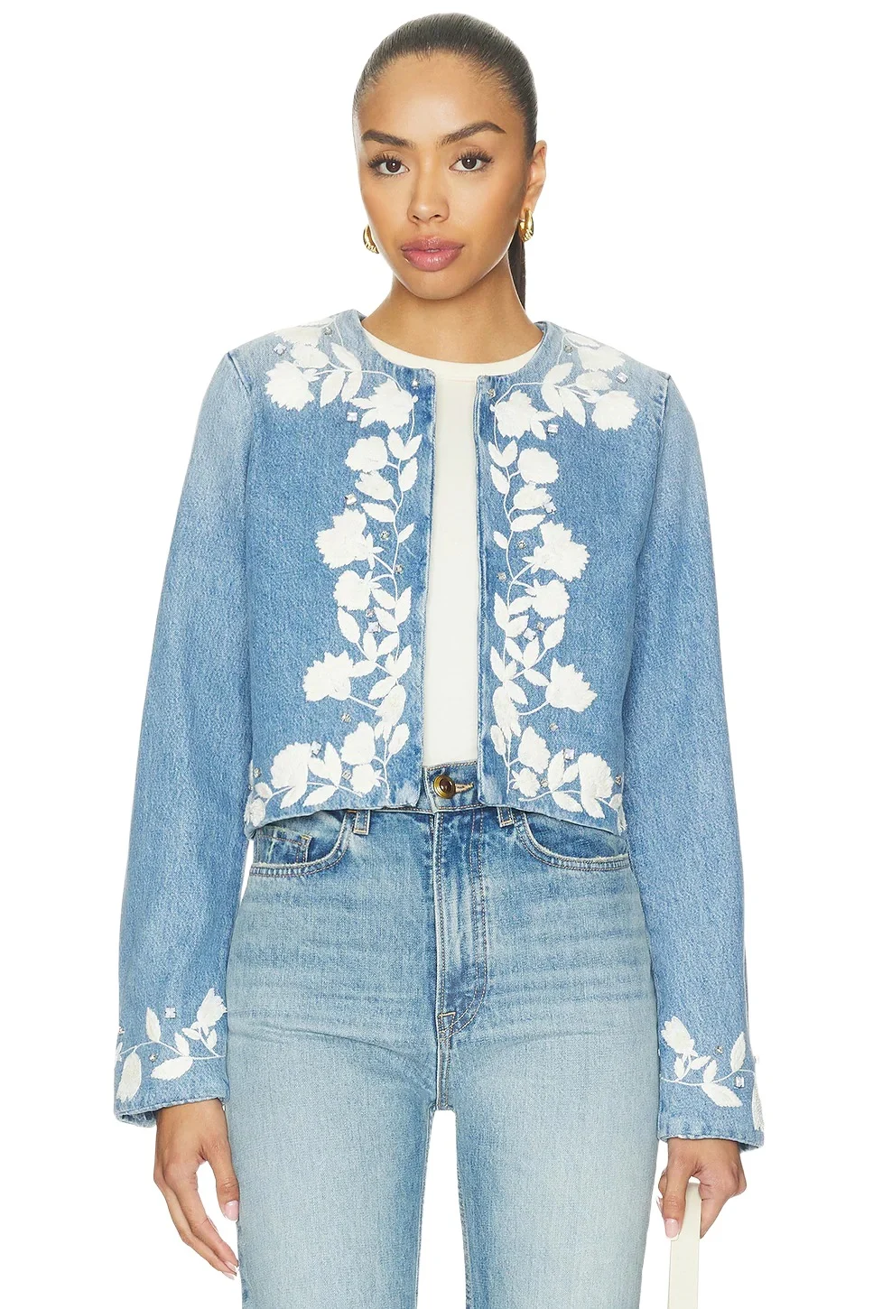 Flora Jacket With Floral Embroidery