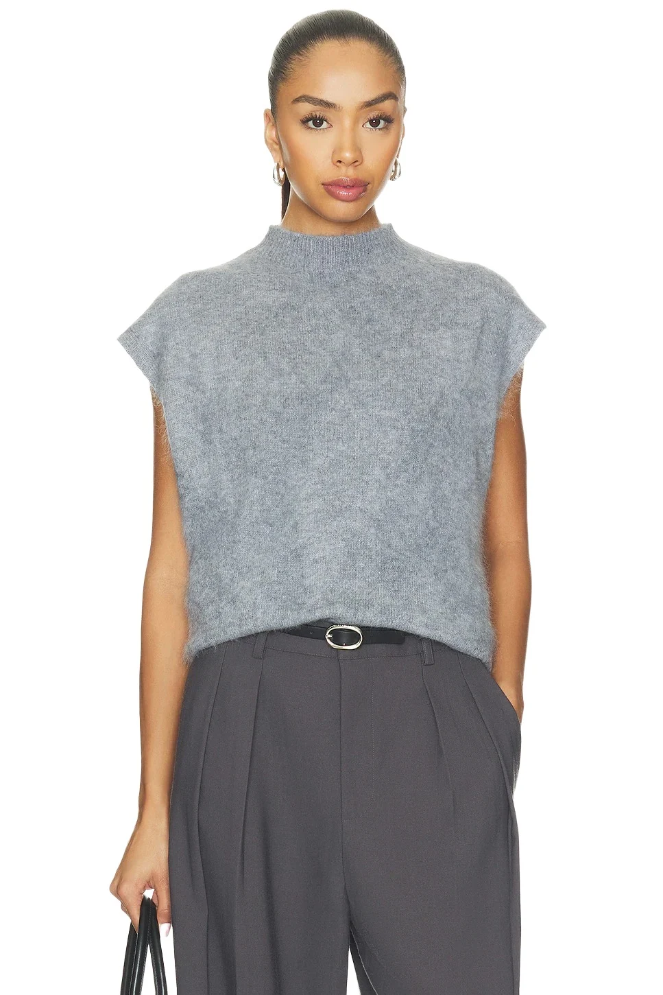 rag & bone Jada Brushed Cashmere Mock-neck Vest Top