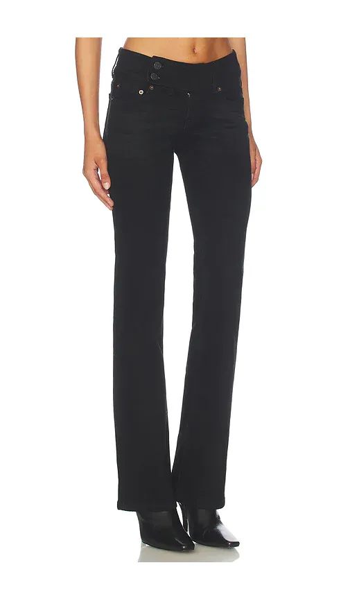 Guizio Malia Low Rise Belted Flare Denim Jeans | Thumbnail 2