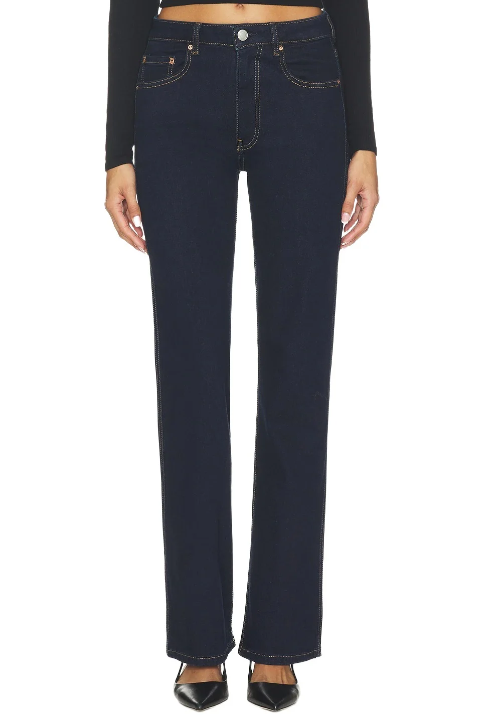 DL1961 Bella Slim Boot Mid Rise Jean