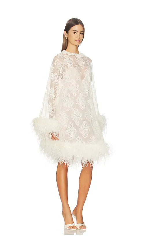 GIUSEPPE DI MORABITO Feather Lace Mini Dress | Thumbnail 2