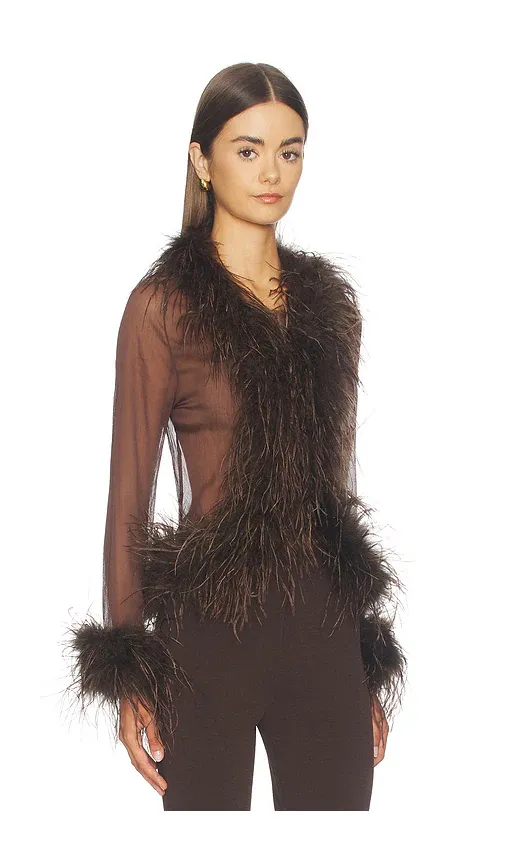 Bubish Gigi Sheer Feather Blouse | Thumbnail 2