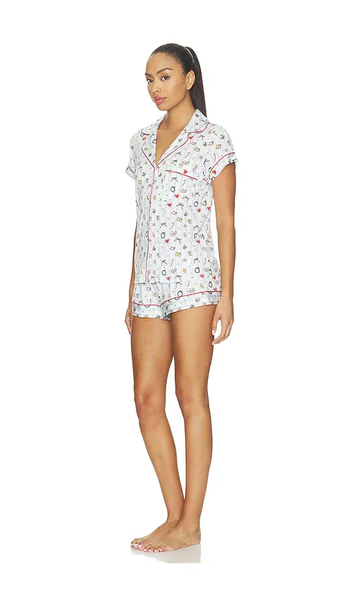Eberjey X Elsa Hosk Shortie Pajama Set | Thumbnail 2 Eberjey X Elsa Hosk Shortie Pajama Set | Thumbnail 2