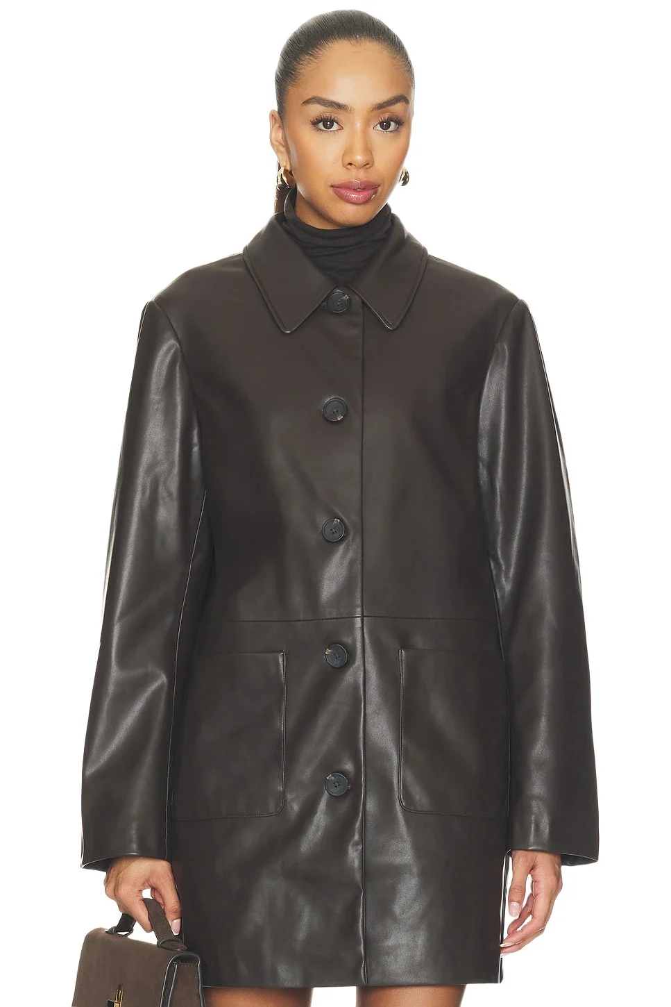 Avid Faux Leather City Coat