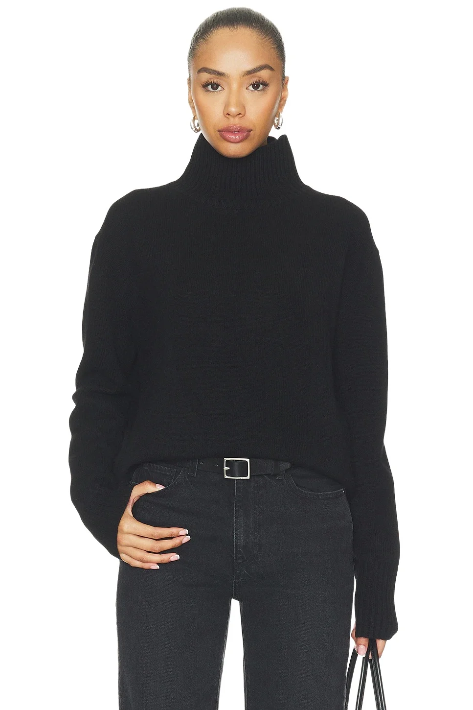 White + Warren Cashmere Oversized Standneck Sweater
