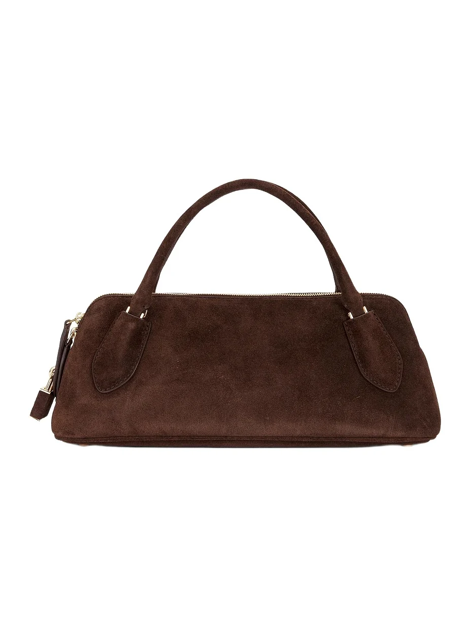 Lock Suede Top Handle Bag Lock Suede Top Handle Bag