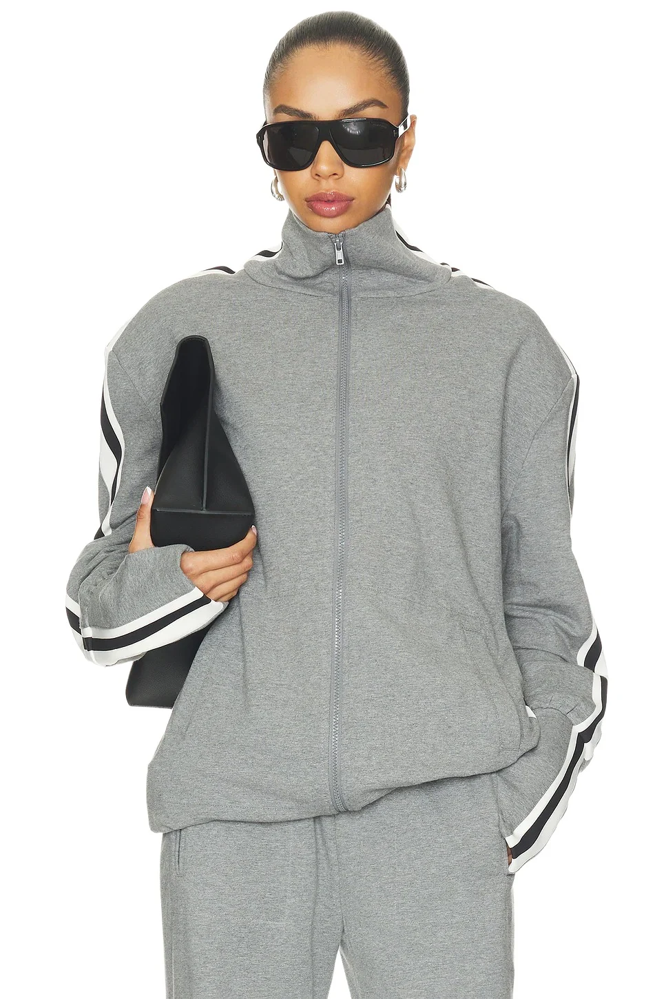 Norma Kamali Oversized Side Stripe Turtle Jacket