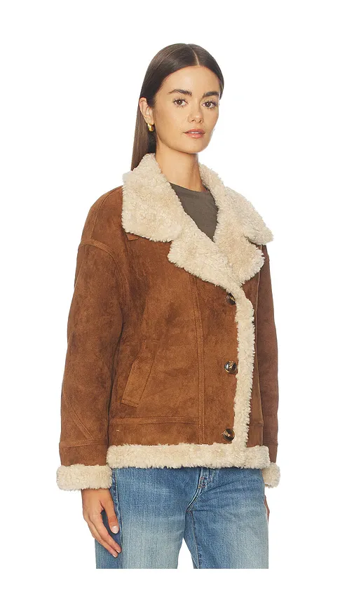 Cubic London Cropped Oversized Faux Shearling Jacket | Thumbnail 2