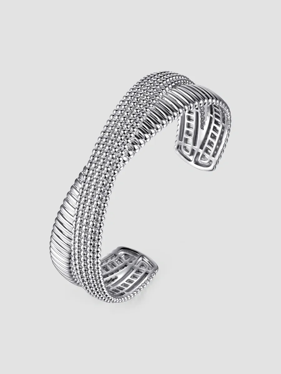 Gabriel & Co Women's Bujukan Sterling Silver Mixed-Texture Cuff | Thumbnail 3