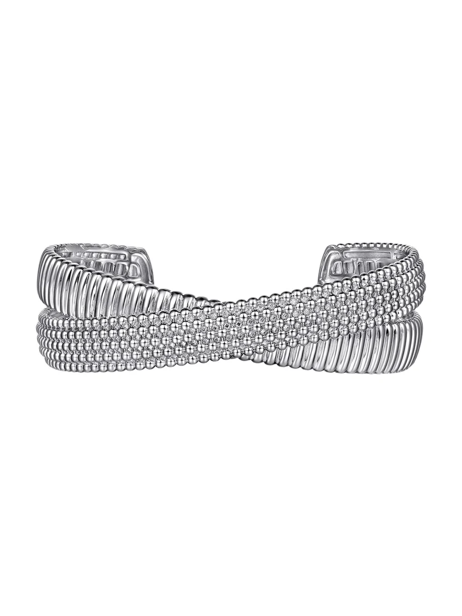 Women's Bujukan Sterling Silver Mixed-Texture Cuff Women's Bujukan Sterling Silver Mixed-Texture Cuff