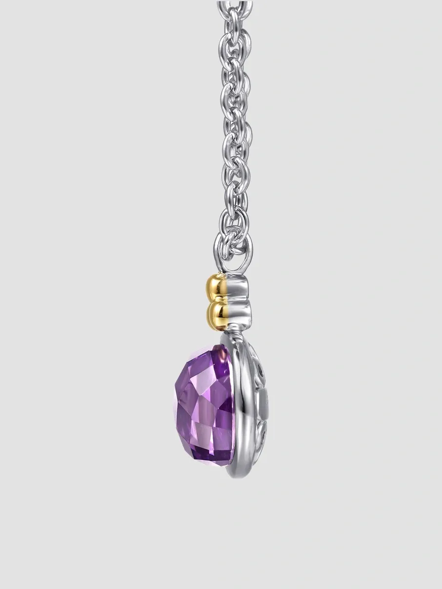 Gabriel & Co Women's Bujukan Sterling Silver, 14K Yellow Gold & Amethyst Pendant Necklace | Thumbnail 3 Gabriel & Co Women's Bujukan Sterling Silver, 14K Yellow Gold & Amethyst Pendant Necklace | Thumbnail 3