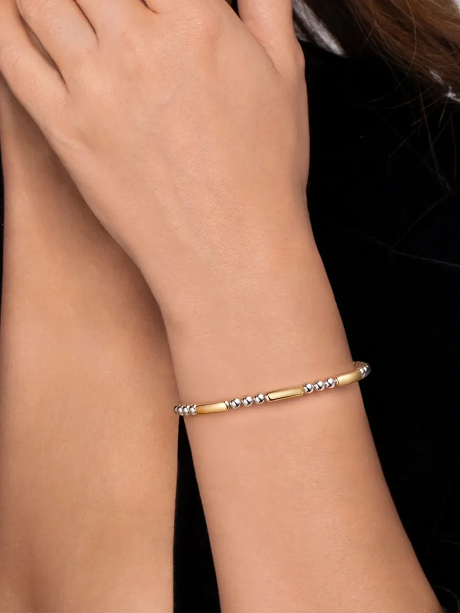 Gabriel & Co Women's Bujukan Sterling Silver & 14K Yellow Gold Beaded Cuff | Thumbnail 2 Gabriel & Co Women's Bujukan Sterling Silver & 14K Yellow Gold Beaded Cuff | Thumbnail 2