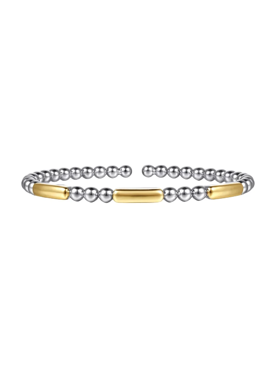 Gabriel & Co Women's Bujukan Sterling Silver & 14K Yellow Gold Beaded Cuff