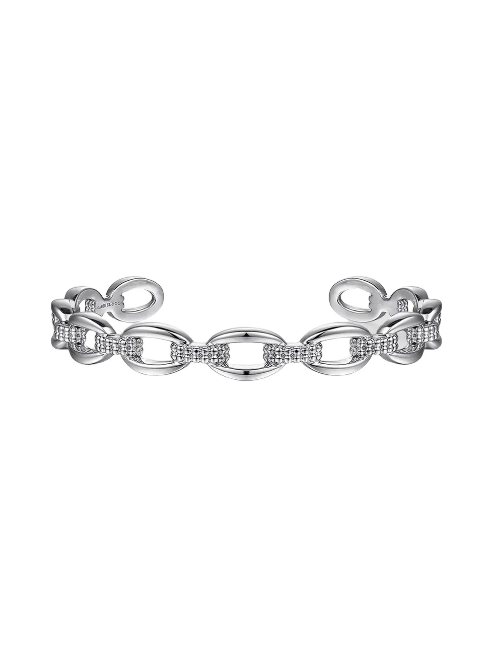 Women's Bujukan Sterling Silver Oval Link Cuff Bracelet Women's Bujukan Sterling Silver Oval Link Cuff Bracelet
