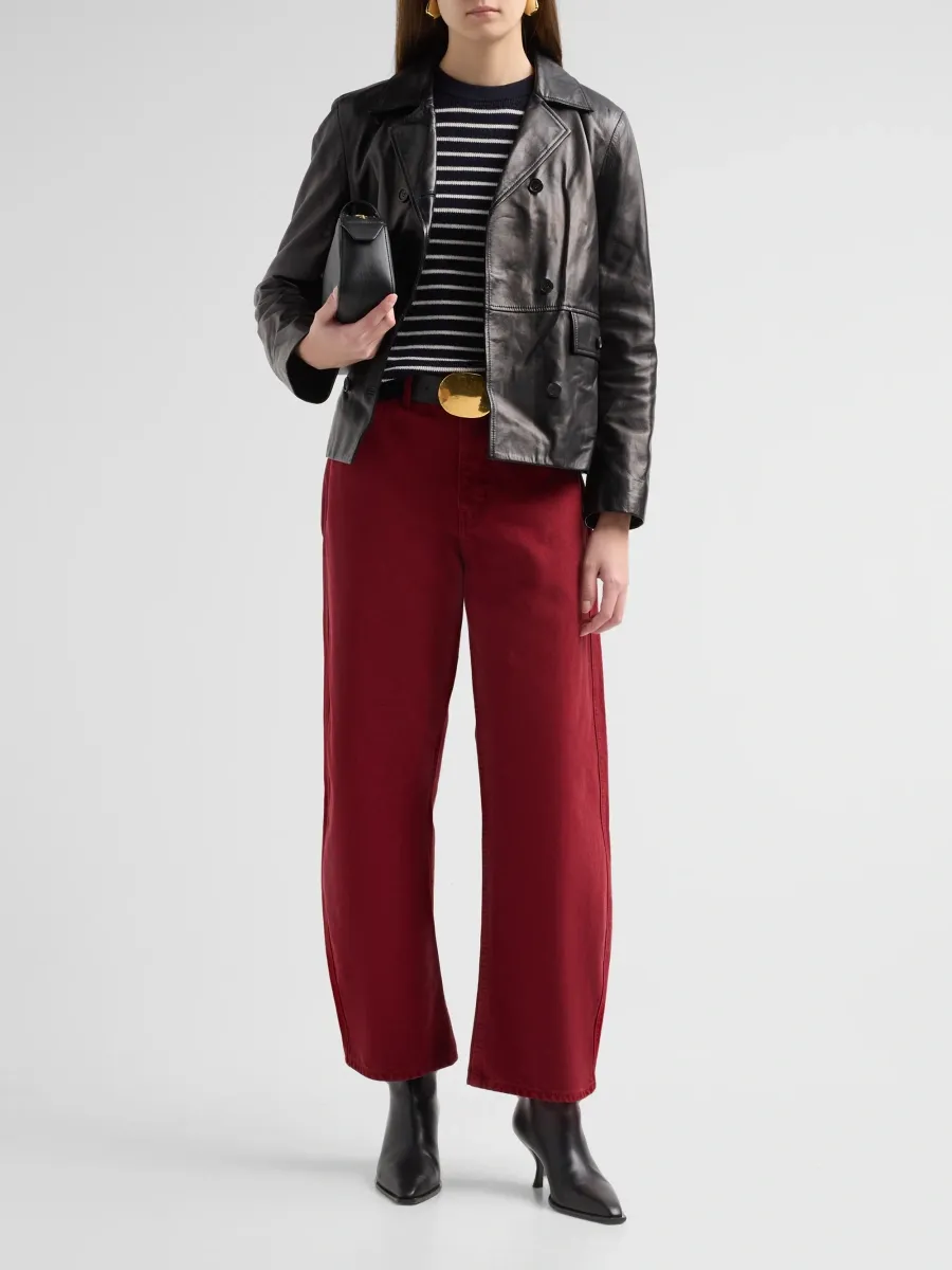 Nili Lotan Women's Dorian Leather Double-Breasted Jacket | Thumbnail 2