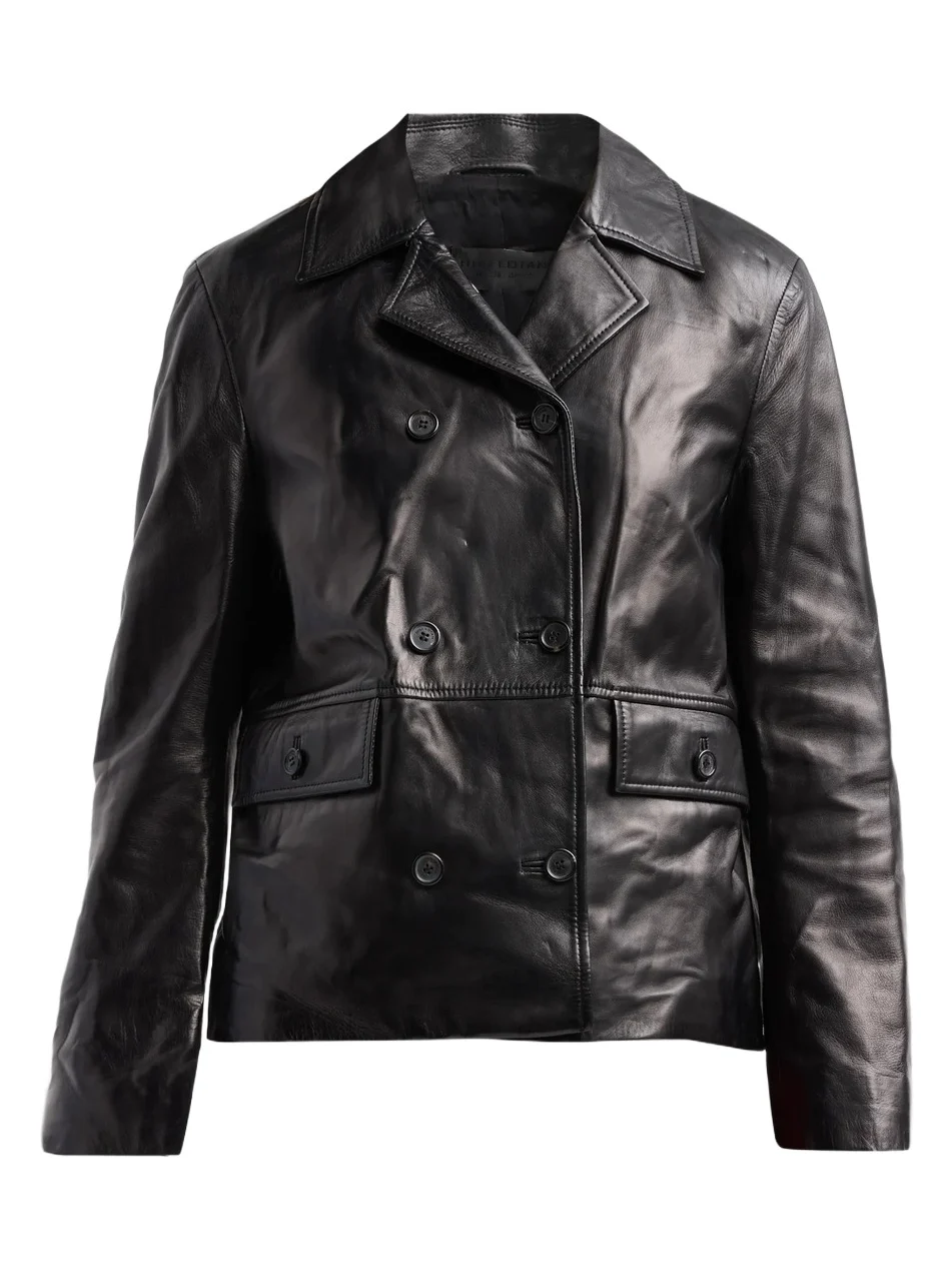 Women's Dorian Leather Double-Breasted Jacket