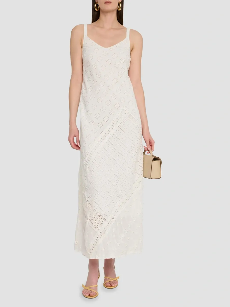 Johnny Was Women's Gigi Eyelet-Embroidered Cotton-Blend Maxi Dress | Thumbnail 3 Johnny Was Women's Gigi Eyelet-Embroidered Cotton-Blend Maxi Dress | Thumbnail 3