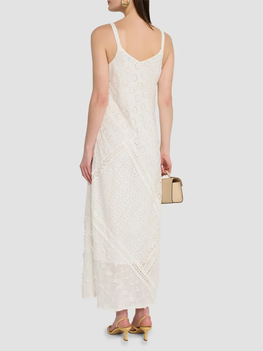 Johnny Was Women's Gigi Eyelet-Embroidered Cotton-Blend Maxi Dress | Thumbnail 4 Johnny Was Women's Gigi Eyelet-Embroidered Cotton-Blend Maxi Dress | Thumbnail 4