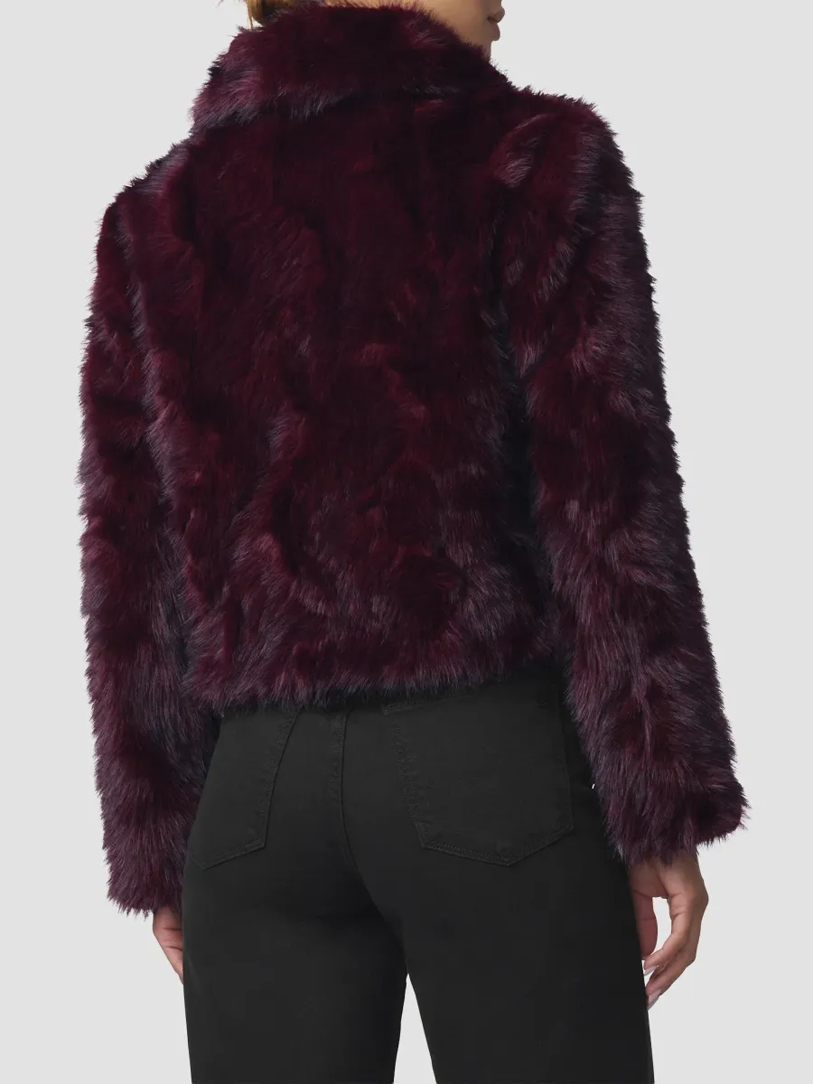 Joe's Jeans Women's The Lara Faux-Fur Crop Coat | Thumbnail 3