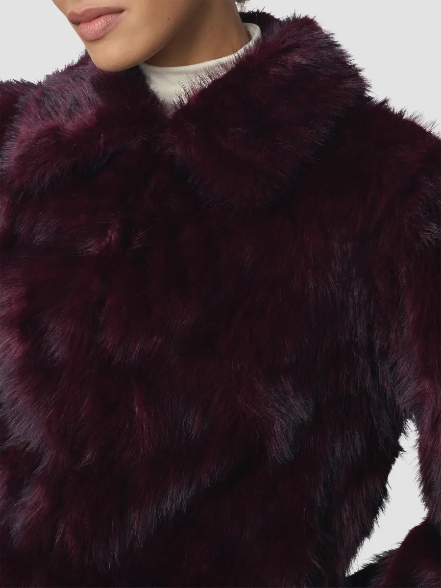 Joe's Jeans Women's The Lara Faux-Fur Crop Coat | Thumbnail 4
