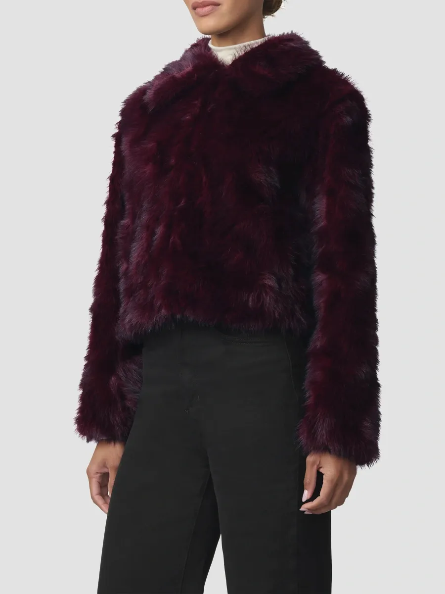 Joe's Jeans Women's The Lara Faux-Fur Crop Coat | Thumbnail 5