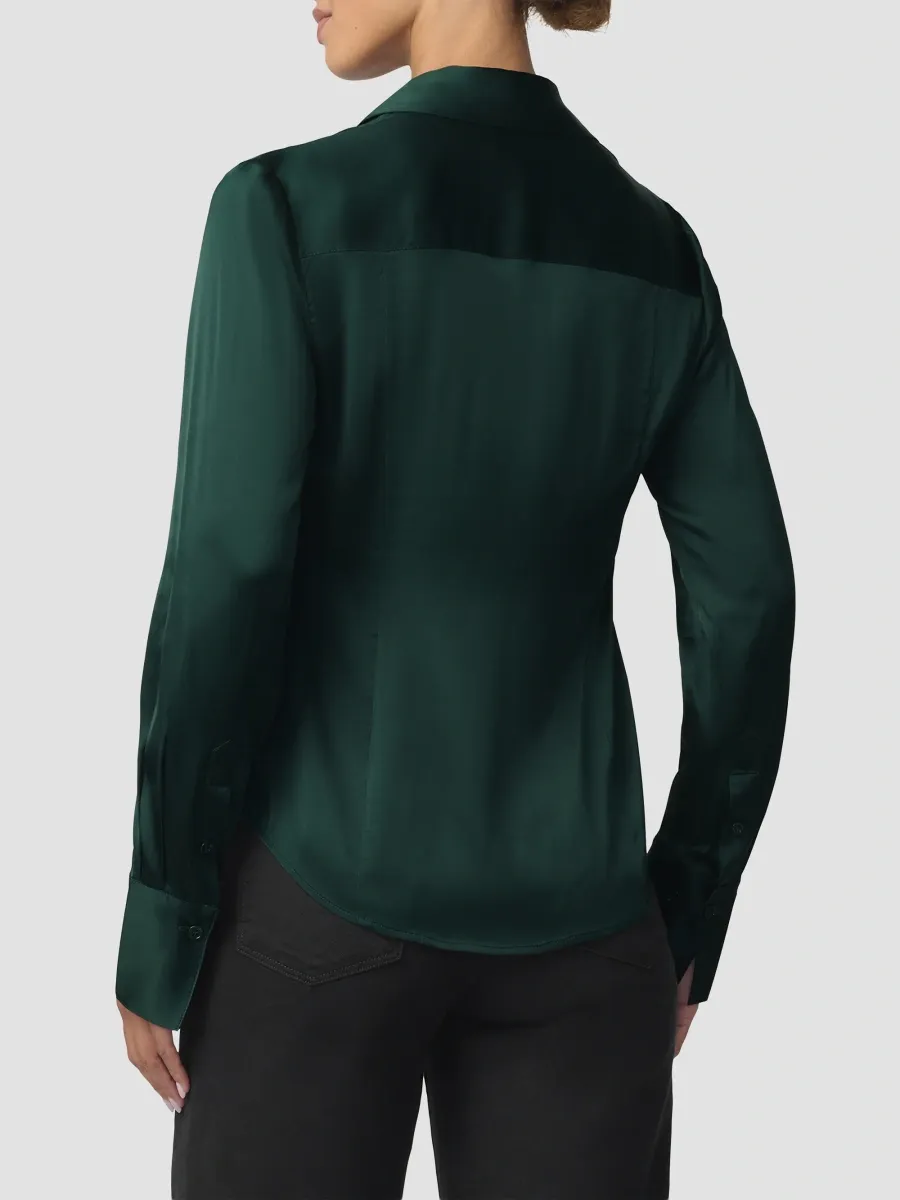 Joe's Jeans Women's The Cora Satin Slim-Fit Shirt | Thumbnail 3 Joe's Jeans Women's The Cora Satin Slim-Fit Shirt | Thumbnail 3