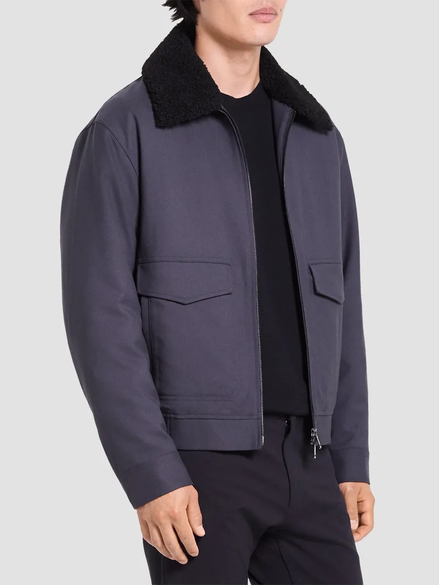 Theory Men's Pressed Twill Aviator Jacket | Thumbnail 4 Theory Men's Pressed Twill Aviator Jacket | Thumbnail 4