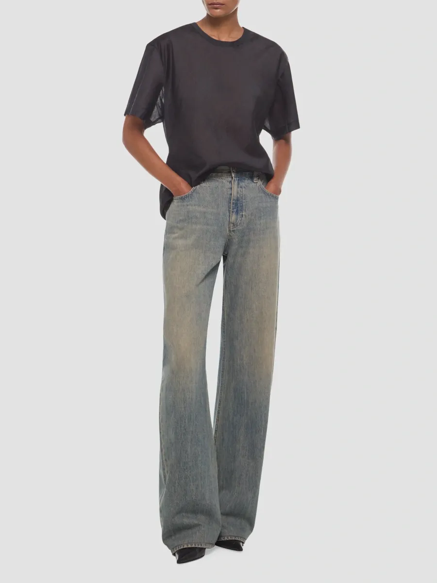 Helmut Lang Women's Voile Crewneck T-Shirt | Thumbnail 2
