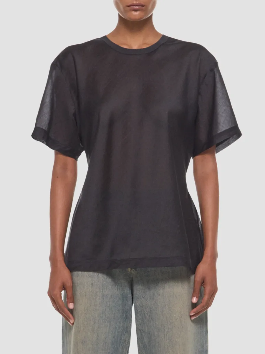 Helmut Lang Women's Voile Crewneck T-Shirt | Thumbnail 4