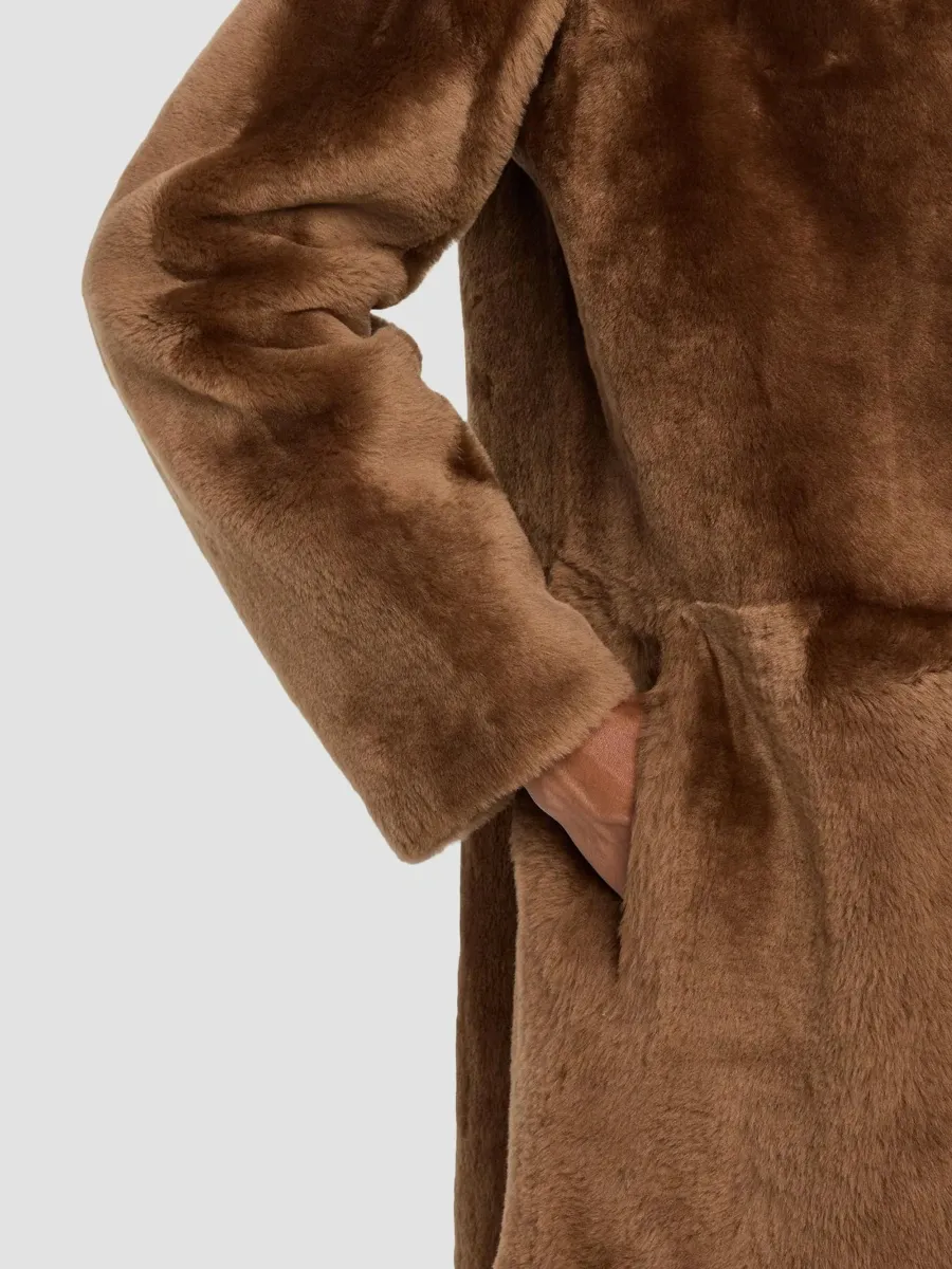 Yves Salomon Women's Shearling Reversible Coat | Thumbnail 5 Yves Salomon Women's Shearling Reversible Coat | Thumbnail 5
