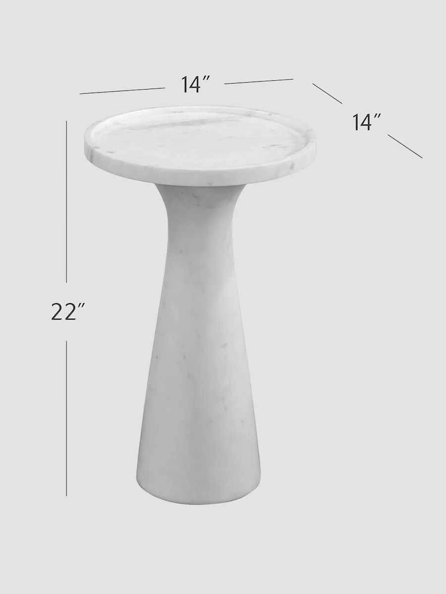 Bassett Mirror Birdi Marble Accent Table | Thumbnail 3