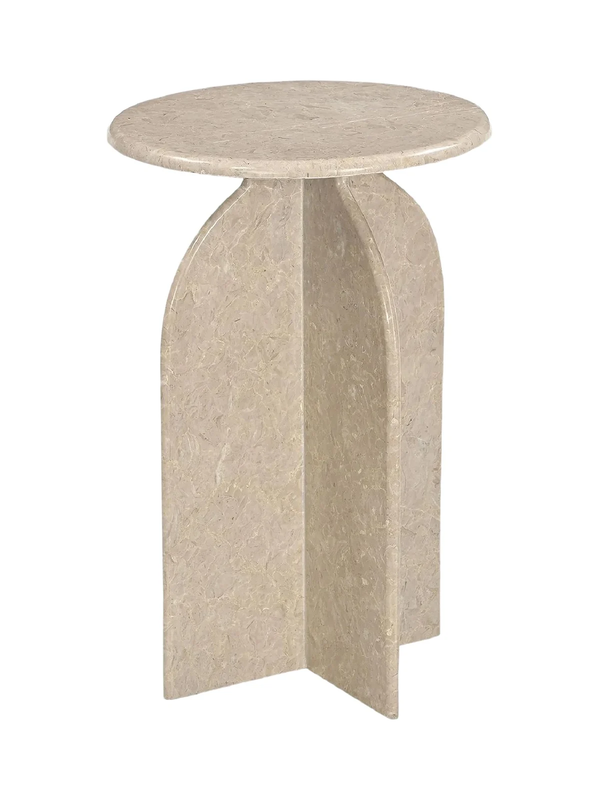 Bassett Mirror Asher Feather Marble Accent Table