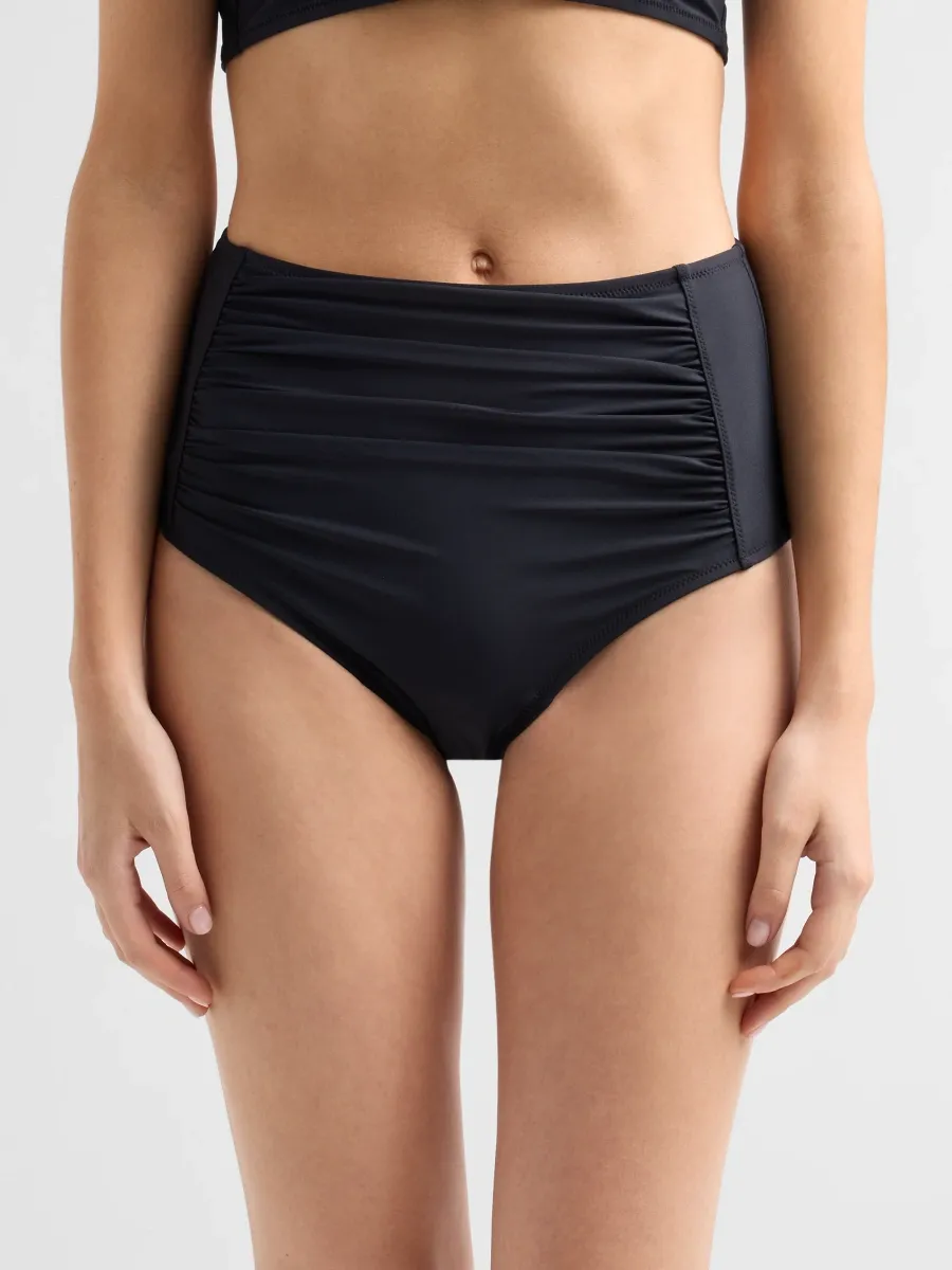 Johnny Was Women's Ruched High-Waisted Bikini Bottom | Thumbnail 4 Johnny Was Women's Ruched High-Waisted Bikini Bottom | Thumbnail 4