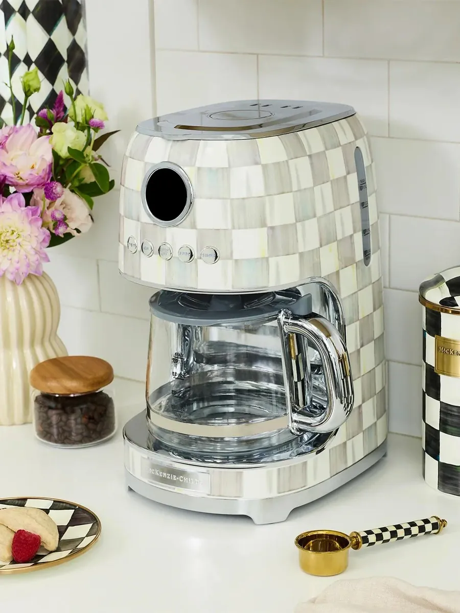 MacKenzie-Childs Sterling Check Drip Coffee Maker | Thumbnail 4