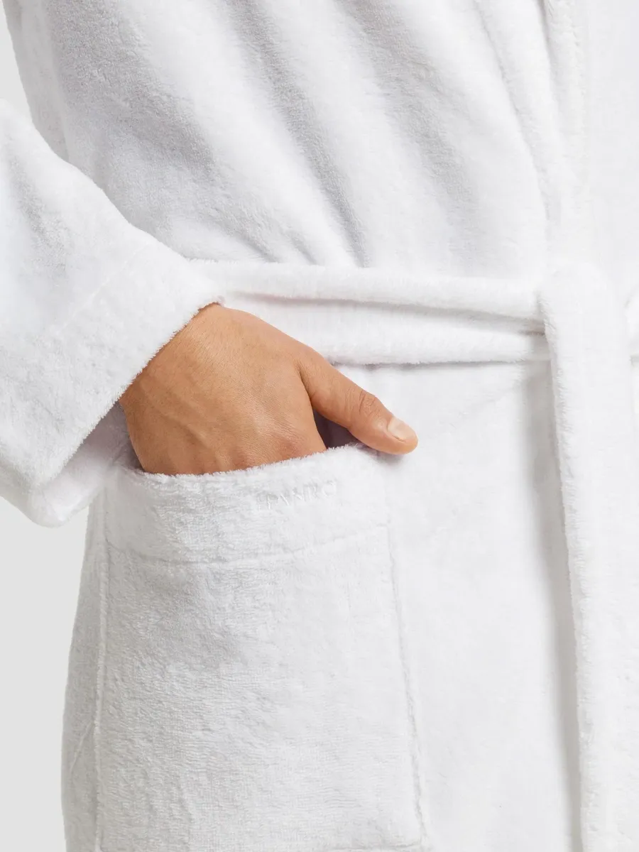 Hanro Men's Plush Cotton Terry Velour Robe | Thumbnail 5 Hanro Men's Plush Cotton Terry Velour Robe | Thumbnail 5