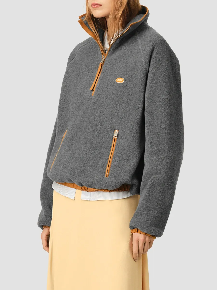 AMI PARIS Women's Ami Funnel-Neck Sweatshirt | Thumbnail 6