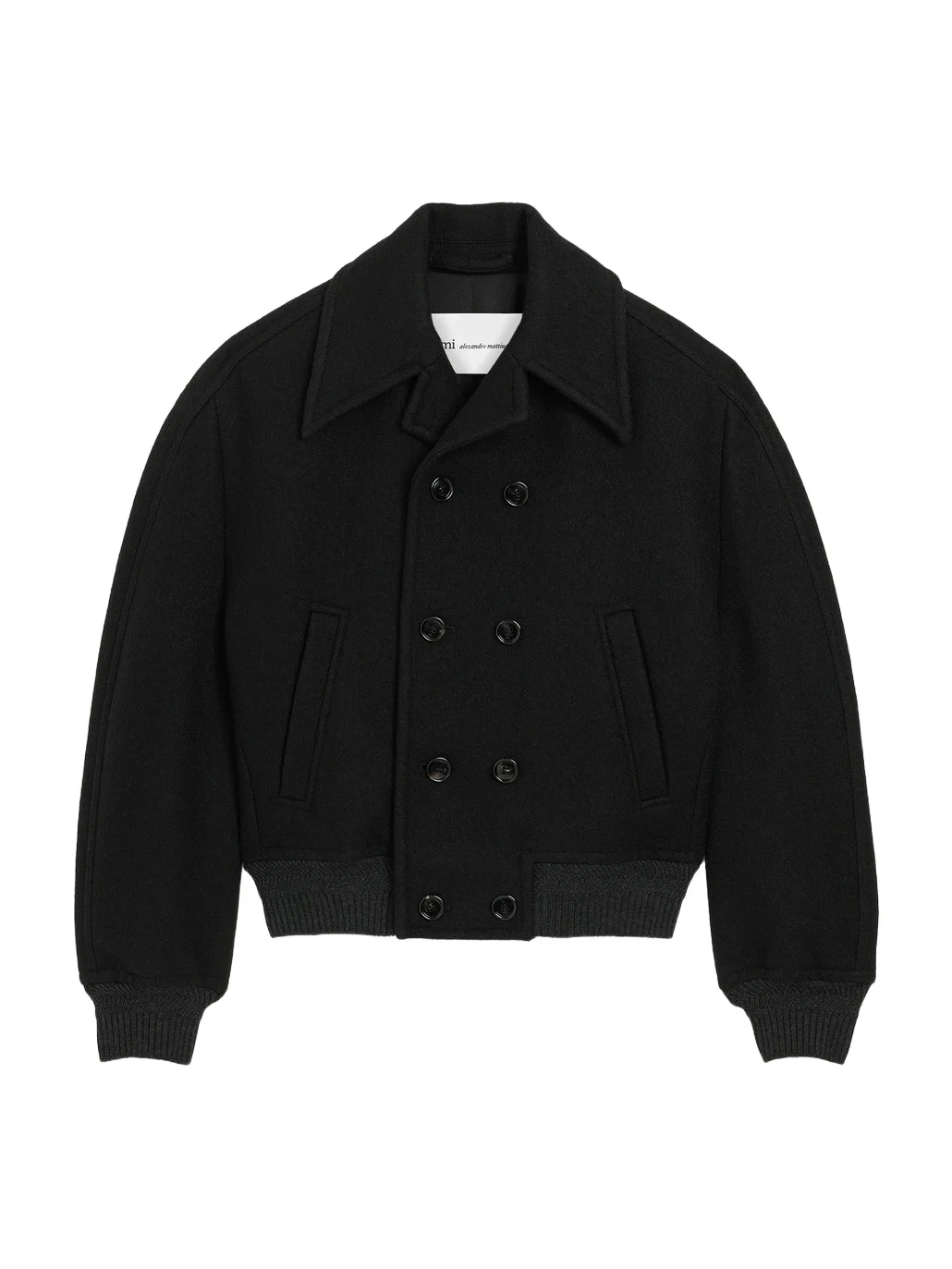 Women's Short Wool Double-Breasted Bomber