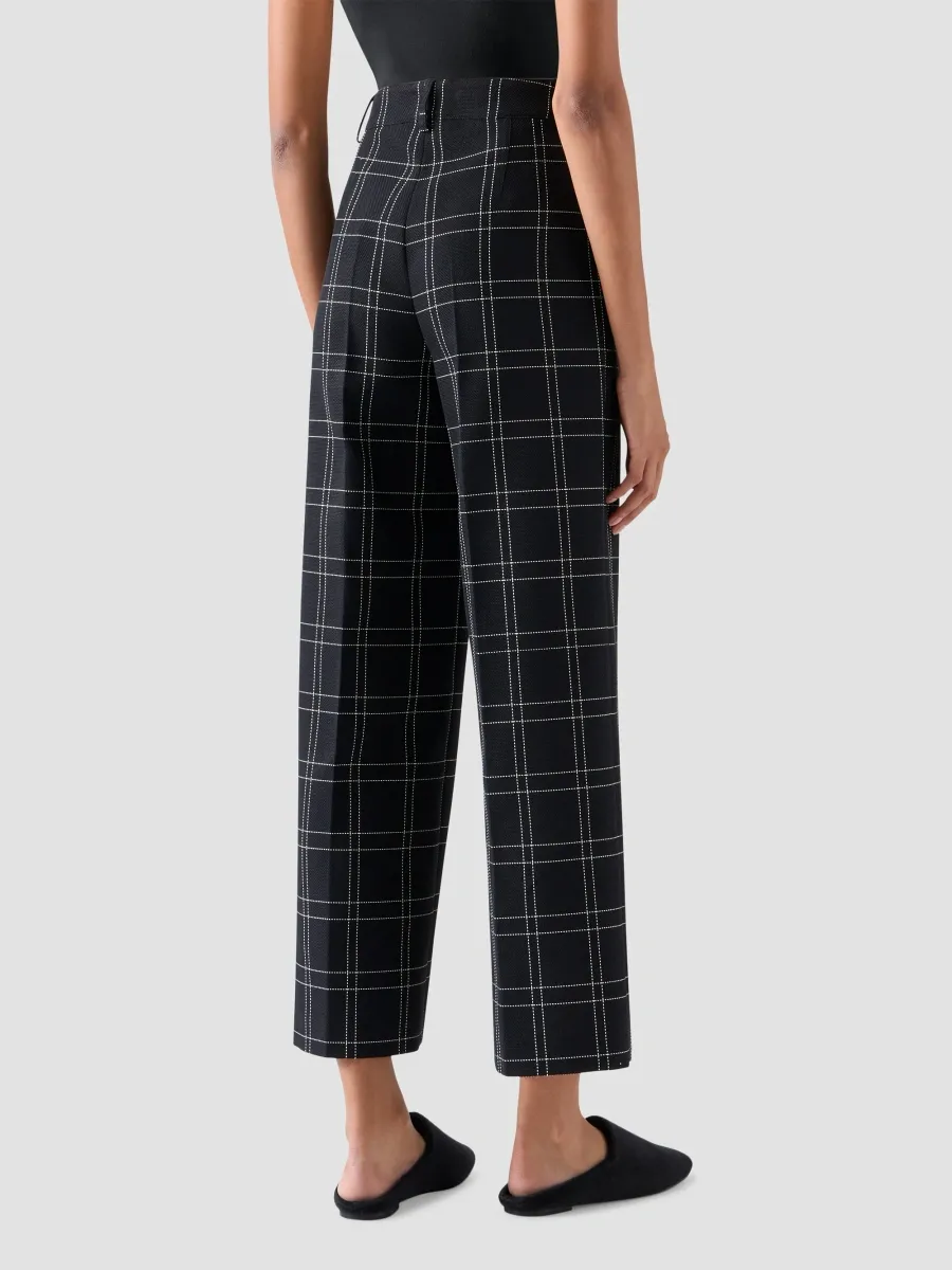 Akris punto Women's Chiara Checked Crop Pants | Thumbnail 3